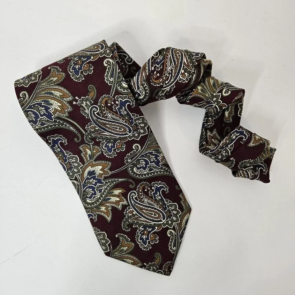 Hathaway Mens‎ All Silk Paisley Tie 3.5
